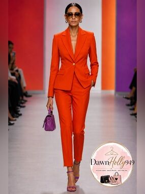 J. Crew Vibrant Orange City Fit Pants